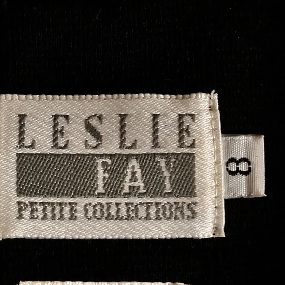 Black and Gold " Military Look" 80s Coat Dress by Leslie Fay Petites - Sz 8 - Picture 12 of 14